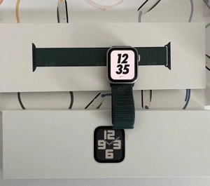 Apple Watch SE (2. Generation) Polarstern, Sport Loop Seegrün