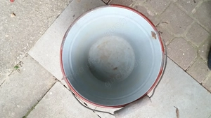 Emailierter roter 10 Liter Eimer mit Henkelgriff Dekoration näheres siehe Bilder Bild 2