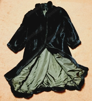 Webpelzmantel für Damen, Kleingröße 21 (entspricht Normalgröße 42), schwarz Bild 3