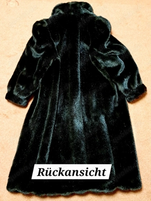 Webpelzmantel für Damen, Kleingröße 21 (entspricht Normalgröße 42), schwarz Bild 2