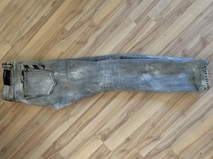 off white Herren Jeans, grau, used look, Größe 31