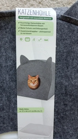 Katzenhöhle   Katzenbett, grau *NEU*