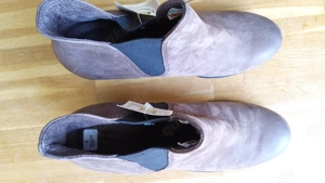 Chelsea-Stiefeletten mit Absatz. Echtes Leder. Marke: Ecco, braun Bild 2