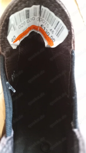 Chelsea-Stiefeletten mit Absatz. Echtes Leder. Marke: Ecco, braun Bild 4