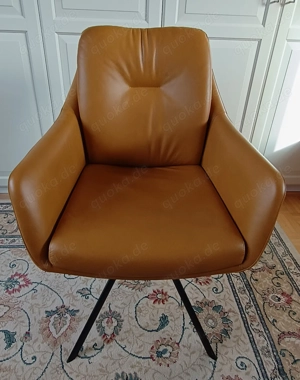 Leder-Armlehnstuhl WALDWELT, gelb