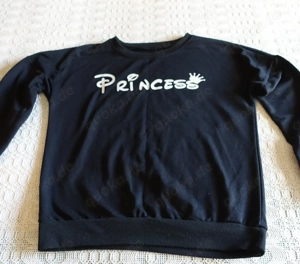 Damen - Sweatshirt, Gr. S M bzw. ca. Gr. 36 38, schwarz mit Aufdruck