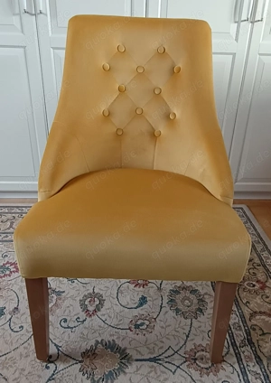 Hochwertiger gelber Polster-Sessel Bild 3