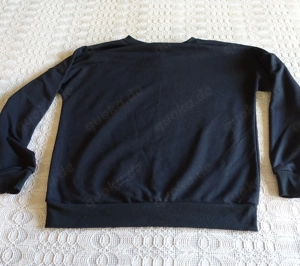 Damen - Sweatshirt, Gr. S M bzw. ca. Gr. 36 38, schwarz mit Aufdruck Bild 3