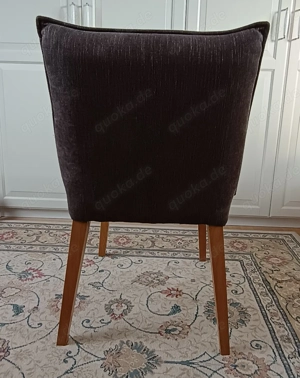 Stuhl mit braunem Webstoff, strapazierfähig Bild 4