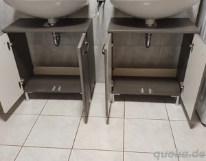 Verschenke Waschbeckenunterschränke Anthrazit, wie neu, sehr gut erhalten 