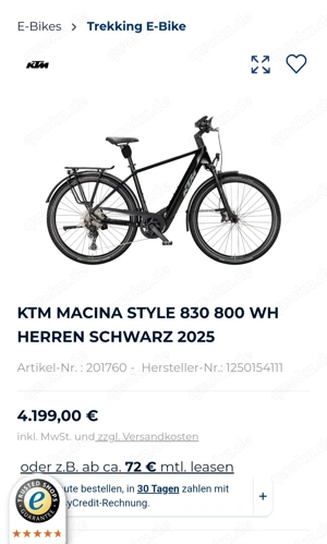 KTM Macina Style 830 Neu 0 Kilometer.