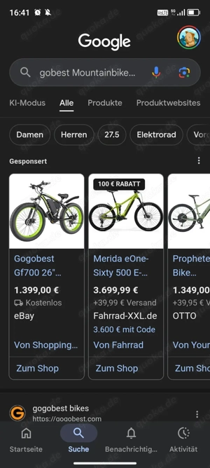 Goobest Mountainbike e Fahrrad