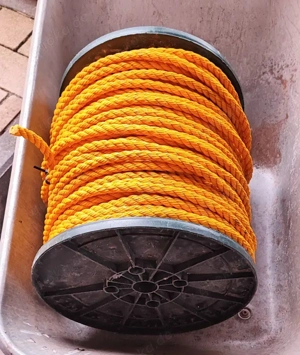 NYLONSEIL, NYLONTAU, gelb, 150m am Stück, 13mm Stark