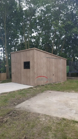 Blechgarage nach Maß Autogarage Helle Eiche 