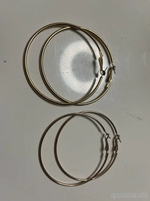 2 Paar Creolen Ohrringe   Modeschmuck