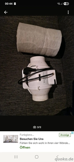 Mixed inline grow Abluftventilator+Aktivkohlefilter Bild 2