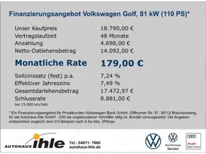 Volkswagen Golf VIII United 1,0 TSI ACC+NAVI+AMBIENTEBEL. Bild 2