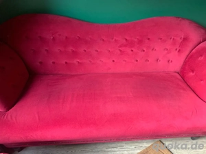 Sofa Barockstill Rot Samt 