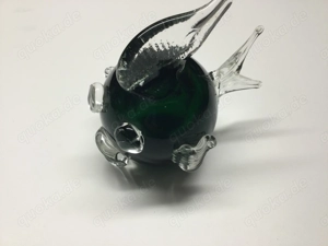 Murano Glas Kunst Figur Fisch Grün 
