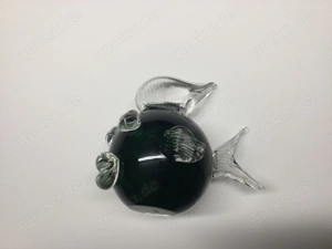 Murano Glas Kunst Figur Fisch Grün  Bild 2