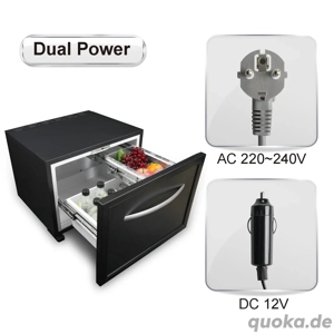 Smad 45L 12V 240V Doppelschubladenkühlschrank Wohnmobil RV Freizeit Camping