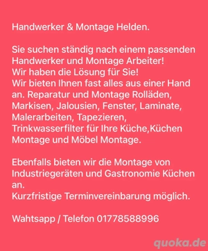 Reparatur Handwerker Montage Maler Tapezieren 