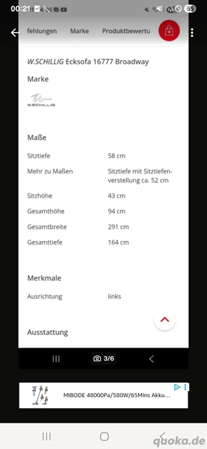 Designer Couch W.SCHILLIG Ecksofa 16777 Broadway