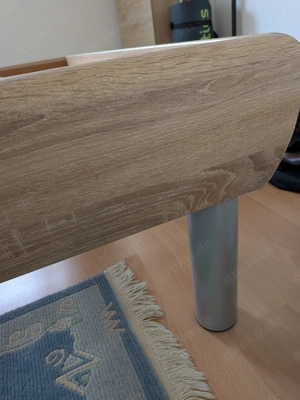 Eiche Sonoma Nachbildung Bett 1,40 m x 2,00 m mit Lattenrost