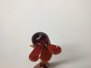 Murano Glas Kunst Figur Gans Orange Vintage Bild 4