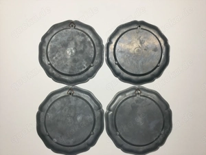 Sparkasse Sammler Zink Wandteller Set Blumenmotive Bild 6