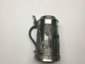Zinn Krug Vintage 70er Jahre Jagdmotiv Bild 2