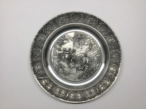 Zinn Teller Wandteller Vintage Dekoration 70er Jahre 