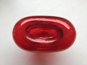Murano Glas Vase in Herzform Vintage Rot Bild 2