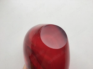 Murano Glas Vase in Herzform Vintage Rot Bild 4
