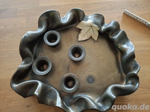 Keramikschale mit 4 Kerzenhalter 