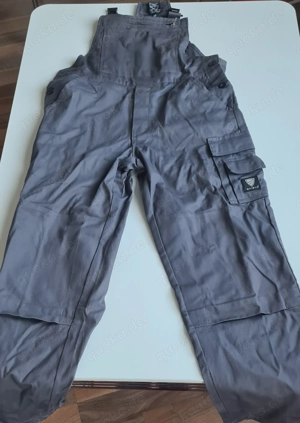 Neue SHIELD Arbeitslatzhose grau Gr. 50   ungetragen, robuste Berufshose 100% Baumwolle