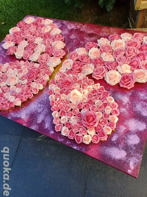 Rosen Schmetterling Seidenrosen auf Acryl mit Glitter