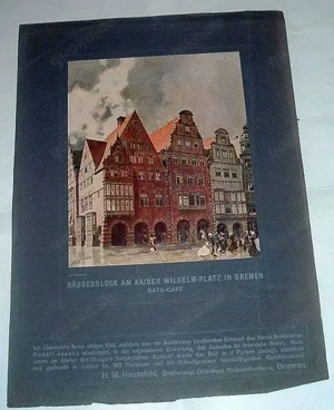 Bremen, Kaiser Wilhelm Platz, seltenes Kunst-Dokument. 