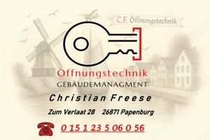  C.F. Öffnungstechnik & Gebäudemanagement Freese  Papenburg & Umgebung