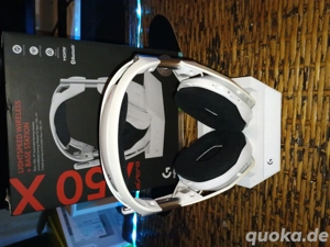 Weißes Wireless Headset   Logitech A50x Gaming