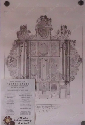 Orgel Kupferstich vom Prospekt auf Büttenpapier, limitierte Auflage!