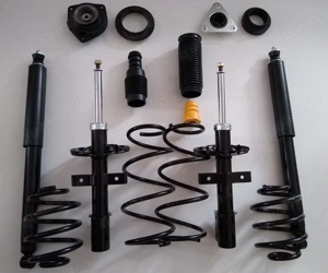 Fahrwerk Serienfahrwerk Standardfahrwerk Renault Clio 3 Federn Stoßdämpfer Donmlager Staubschutz neu