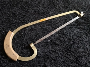 Extra leichte Bügelsäge mit Bügel aus Messing 31cm Sägeblatt Bild 2
