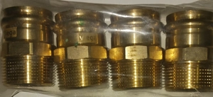 4 Stück Viega Sanpress Übergang 35x11 4"AG übergangsnippel. Rotguss .