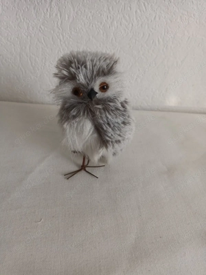Deko Vogel zum Basteln Kunstpelz ca. 12cm hoch ca.