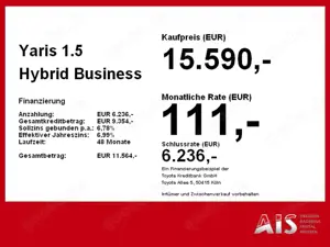 Toyota Yaris 1.5 Hybrid Business Edition Navi*SHZ*KAM Bild 5