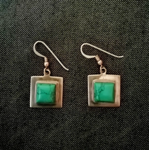 Ohrringe mit Türkisen Stein