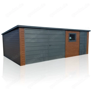 Gartenhaus 5x4 m Blechgarage Schuppen Gerätehaus inkl. Lieferung und Montage