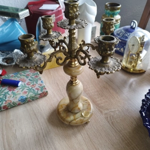 Kerzenständer 5 Flammig Echt Onyx aus Nachlass