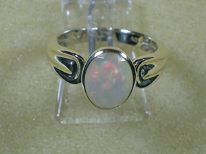 NEU: Ring Größe 16 - 50 375 Gold mit Kristall-Opal
